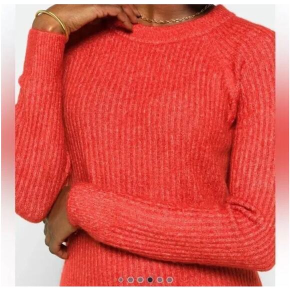 NWT Vero Moda Burnt Orange Leroya Crew Neck Pullover Sweater  Size XL - Picture 3 of 15